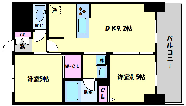 エステムコート難波WEST-SIDEⅡベイフレックス　波除小学校区の間取り|エステムコート難波WEST-SIDEⅡベイフレックス　間取り