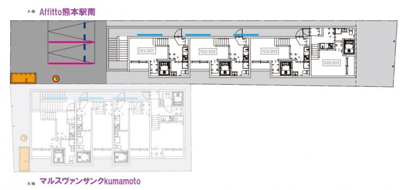 Ａｆｆｉｔｔｏ熊本駅南の区画図