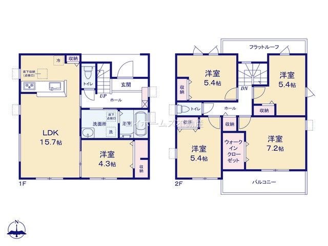 【間取り】 | 津島市神守町字六反田3-1『仲介料無料』新築戸建て | 3号棟
