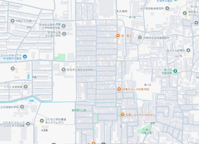 宇治市大久保町平盛　第1期　新築一戸建ての地図