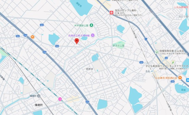 加古郡播磨町大中１丁目　中古戸建の地図