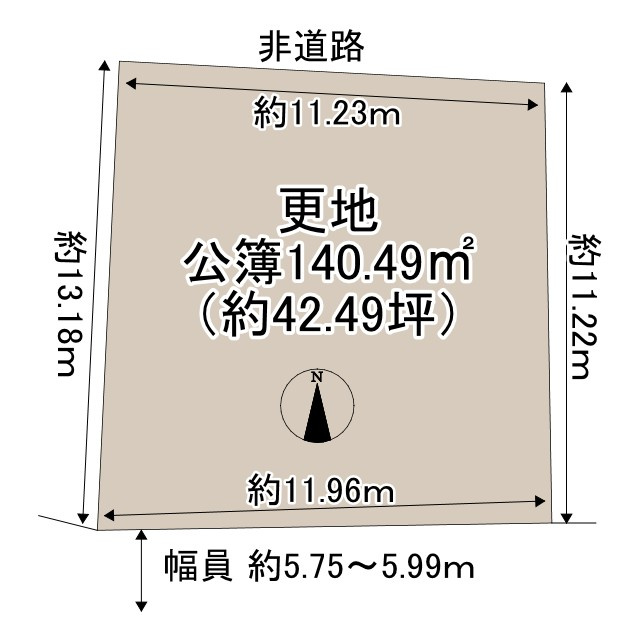 一乗寺染殿町 建築条件付き 土地の土地図
