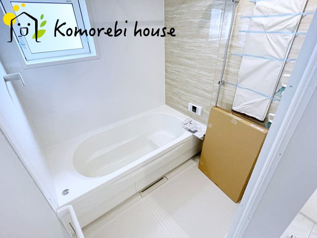 上尾市今泉　5期　新築一戸建て　ブルーミングガーデン　02の浴室|2026.9.19撮影済み