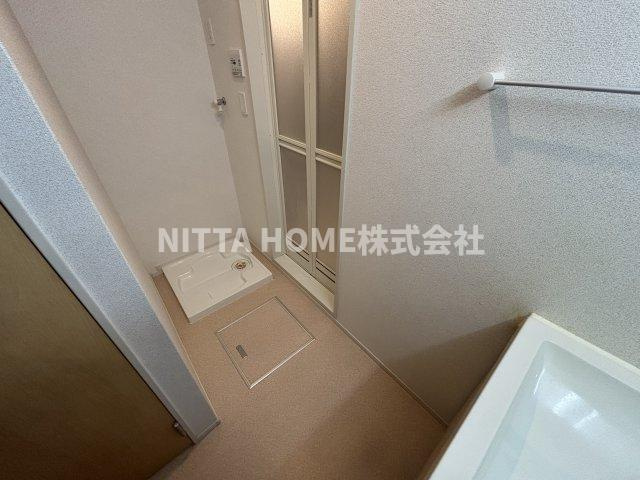 京丹後市峰山町荒山のアパートの洗面所|室内洗濯機置き場も設置◎