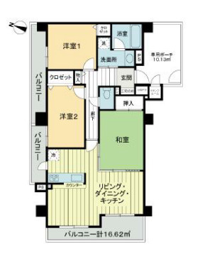 ライオンズマンション富雄Aの間取り