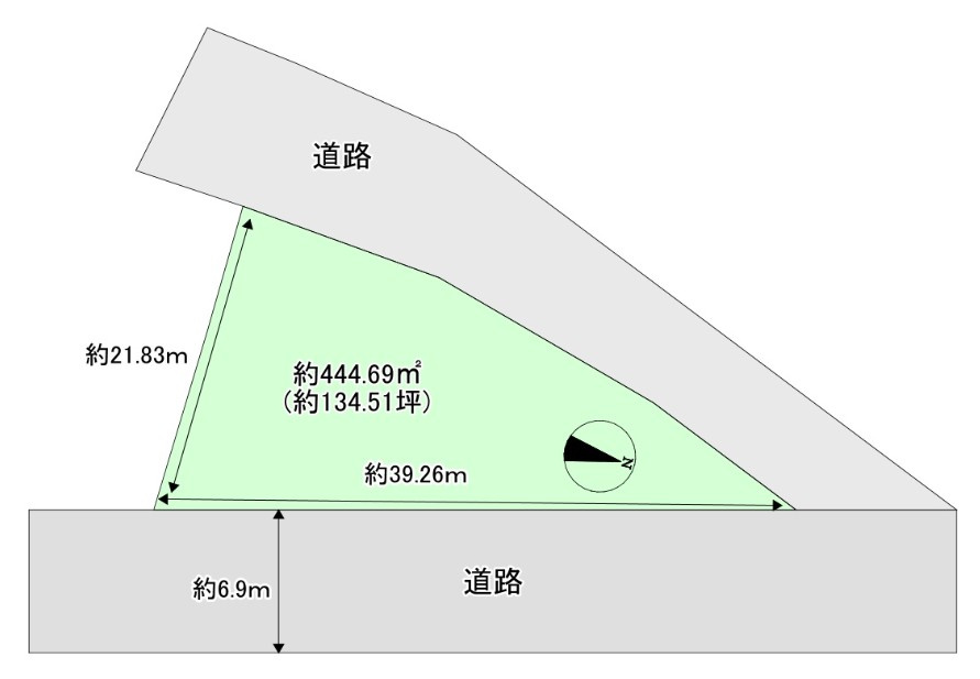 野洲市市三宅　売土地の土地図