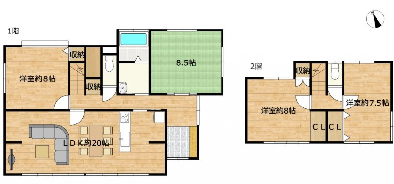 中古戸建　富士市伝法　Rの間取り|リフォーム後間取り図。内容によって間取りに変更がある場合がございます。