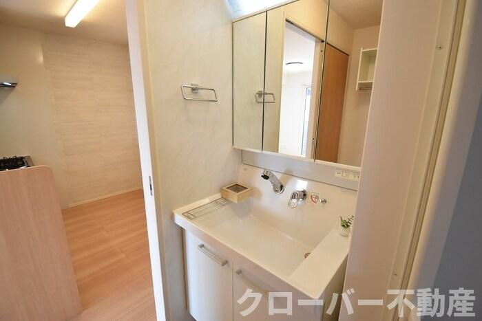 フキノトウ牟礼北 B棟の独立洗面台|洗髪洗面化粧台