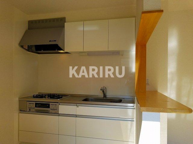 プリムローズ アヴェニューのキッチン|コンパクトなキッチンで掃除もラクラク