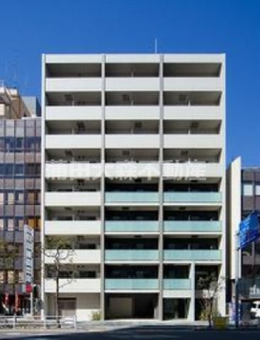 ライジングプレイス大森の外観|2011年1月築　RC鉄筋コンクリート造地上9階建て1K～1LDK総戸数45戸
東京都大田区大森北1丁目JR京浜東北線大森駅と京浜急行本線大森海岸駅利用可能
イトーヨーカドー大森店前の前の立地が魅力！