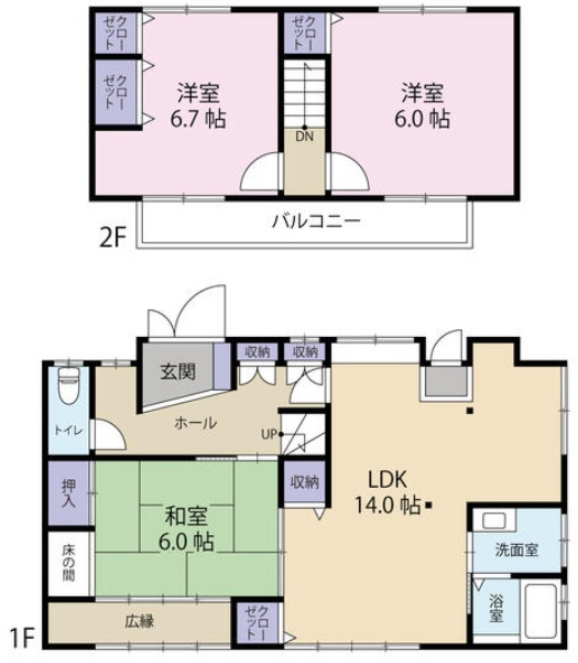 姫路市下手野5丁目　　JR姫新線「播磨高岡駅」徒歩15分の間取り