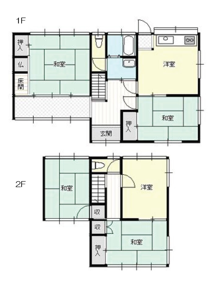 姫路市別所町1期小林　中古戸建の間取り|5DKです。