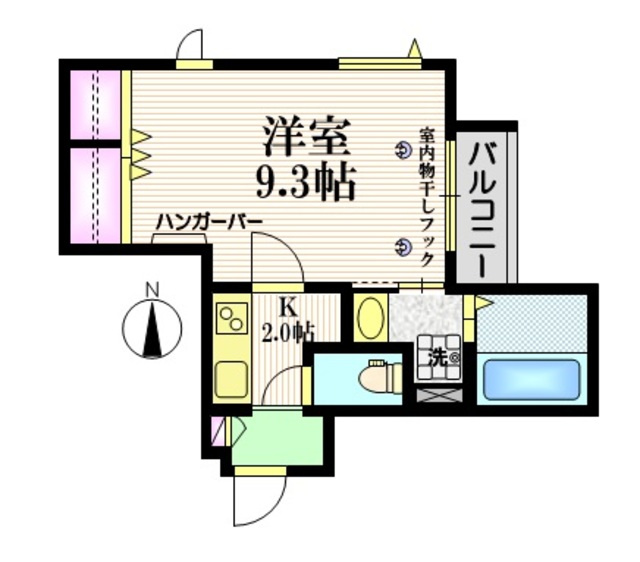 ララ新江古田の間取り|【間取り】　角部屋２面採光