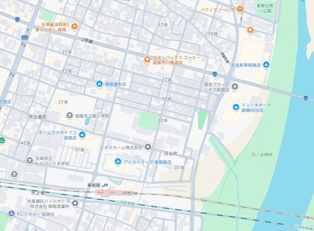 姫路市日出町　新築一戸建ての地図