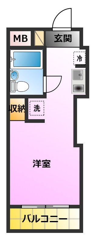 スカイコート武蔵小杉第６の間取り|駐輪スペース☆室内洗濯機置場☆