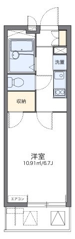レオパレスシャルマン　タナカⅡの間取り