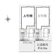 東山町新築戸建の区画図