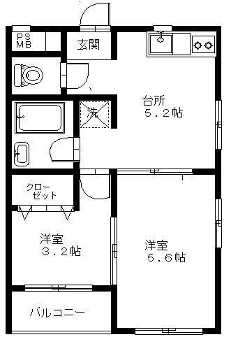 ヴィラハシモトの間取り