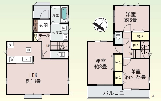 加古川市加古川町本町　新築一戸建ての間取り|A号地