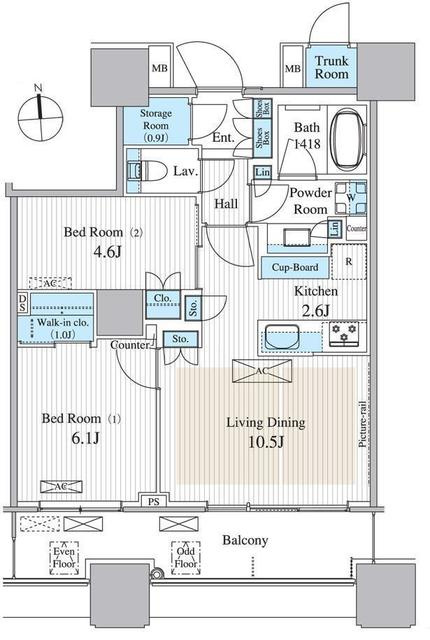 パークシティ大崎　ザ　タワーの間取り