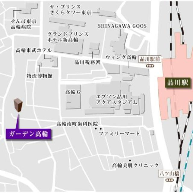 ガーデン高輪の地図