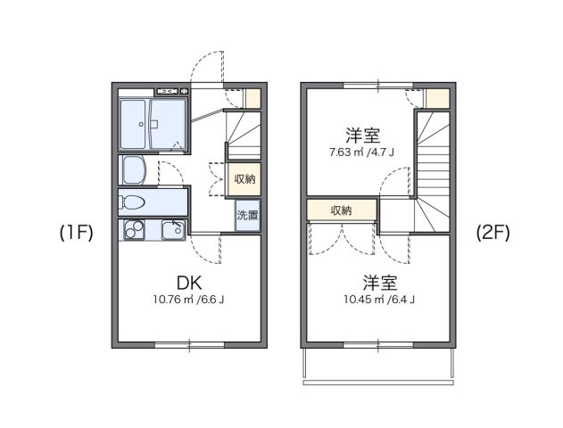 レオパレスＡＳＴＹＴＡＫＡＲＡの間取り