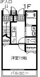 府中市朝日町１丁目のアパートの間取り