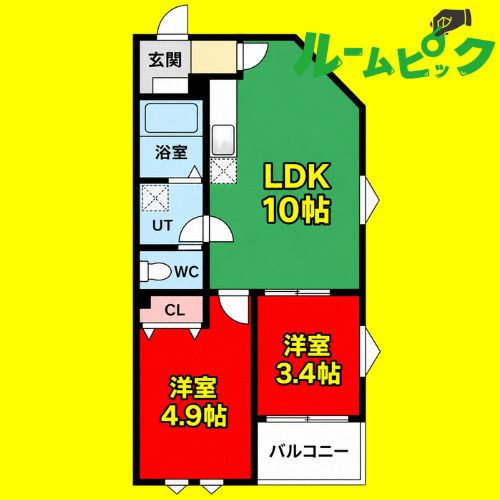 DEVELD中郷Ⅱ　名古屋市賃貸　仲介手数料無料の間取り