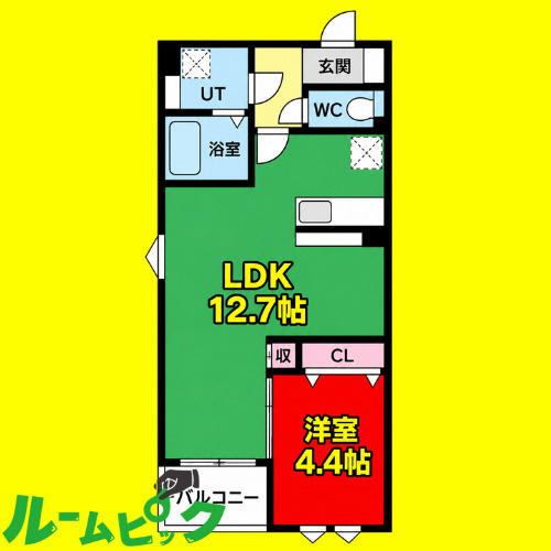 DEVELD中郷Ⅱ　名古屋市賃貸　仲介手数料無料の間取り