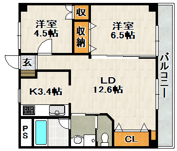 メゾン東野の間取り