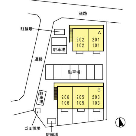 フォレスタ森山田 Ｂの区画図