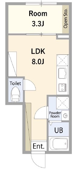 イリス糀谷の間取り|コンパクトですが使いやすい1LDK