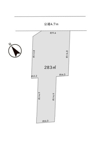 川越市小堤　売地の土地図