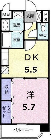 スカイエル長尾の間取り