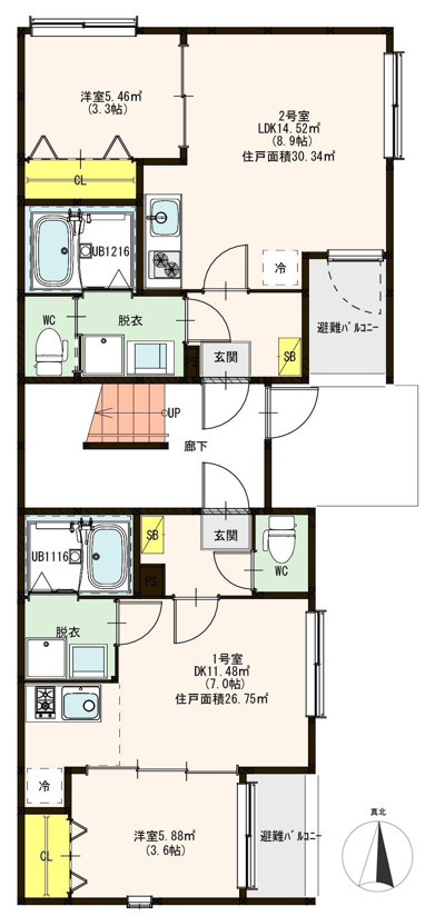 ALIVIO　UCHIDABASHIの区画図