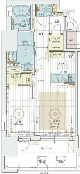 エステムコート新神戸Ⅱ駅前山手の間取り