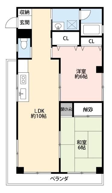 プラザ矢部の間取り