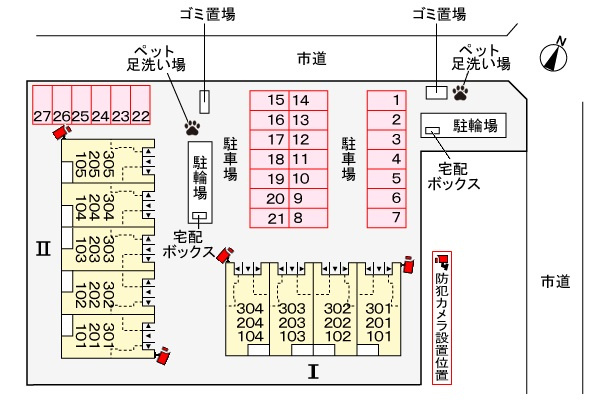 フェリス ソレアードⅡの区画図