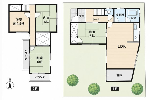 中古戸建　深谷市東方の間取り