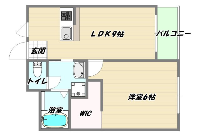 大阪市淀川区東三国６丁目の賃貸マンションの間取り