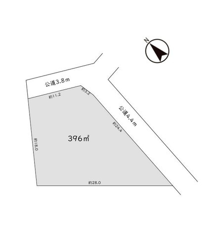 川越市南大塚　売地の土地図