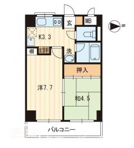 アヴニール若宮の間取り|間取図