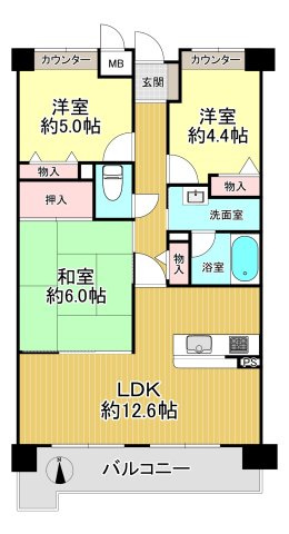 ネオシティ大和高田B棟の間取り