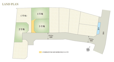【区画図】 | 三島市徳倉Ⅱ　新築一戸建て　5号棟