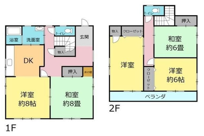 【中古戸建】館林市高根町の間取り|■間取り図｜敷地面積：198㎡（約59.89坪）建物面積：107.23㎡（約32.43坪）