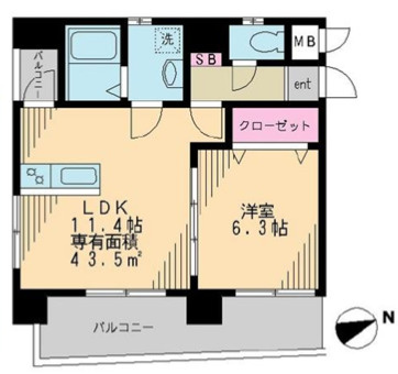 ベルウッド浅草の間取り