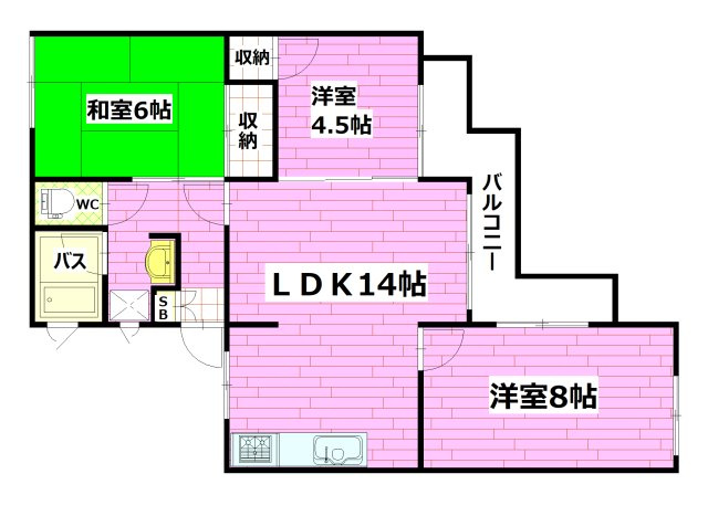 ドミール横山の間取り