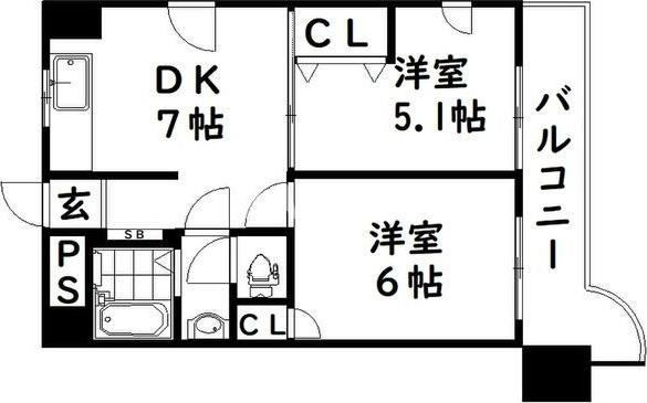 エクセルシオール城東の間取り