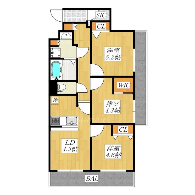 ＡＺＥＳＴ北赤羽Ⅱの間取り|東向きの角部屋です☆