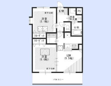 ルネス　カトレアコートの間取り